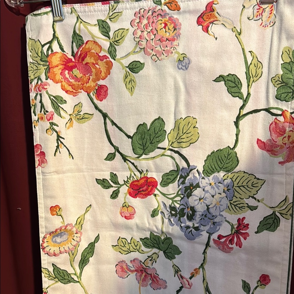 Ralph Lauren Floral/Striped Table Runner, fully reversible, excellent condition.